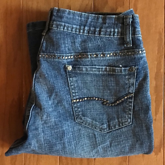 Baccini Denim - Stylish Silver Flat Stud Accented Jeans!